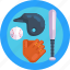 ball, bat, catchers gear, helemet, gloves, baseball, baseball ball 