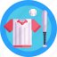 jersey, ball, bat, baseball gear, baseball, sports wear 