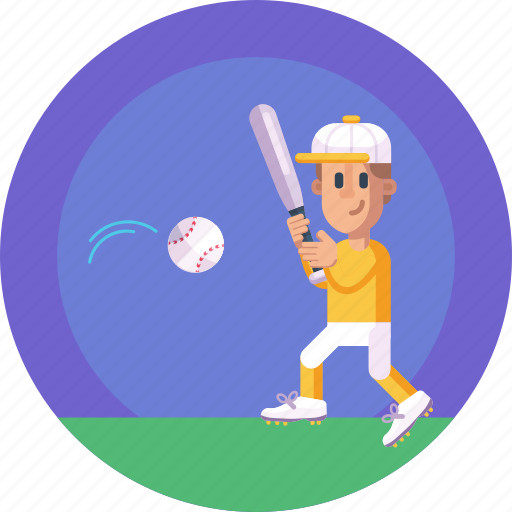 Game, sports, bat, batting, baseball, baseball ball icon - Download on Iconfinder