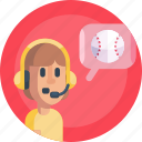 commentator, baseball, sports