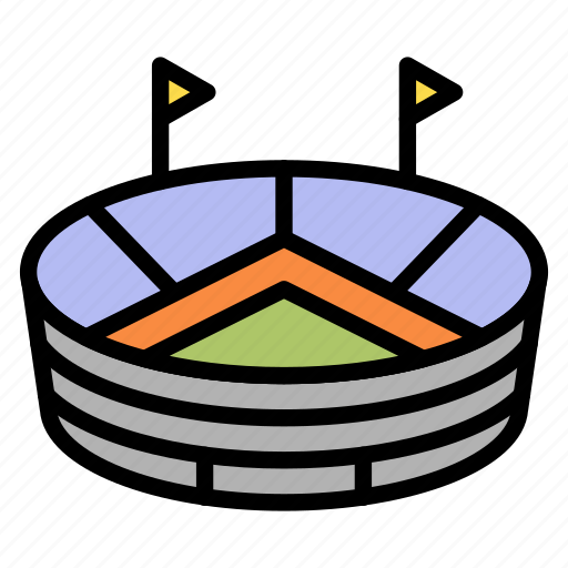 Baseball, stadium, arena, field, building icon - Download on Iconfinder