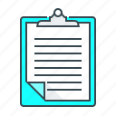 clipboard, document, page, sheet, text