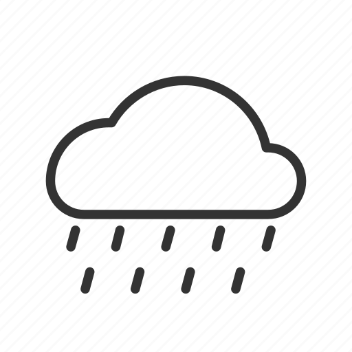 Cloud, minimalist, rain, raining, ui, ux, weather icon - Download on Iconfinder
