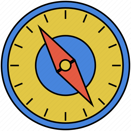Compass, compass rose, magnetic compass, navigational icon - Download on Iconfinder