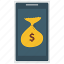 $, dollar, mobile, phone, smartphone icon