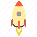 fly, rocket, space, spaceship, startup icon