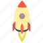 fly, rocket, space, spaceship, startup icon 