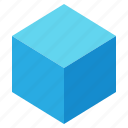 cube, isometric, ice, 3d, box, square
