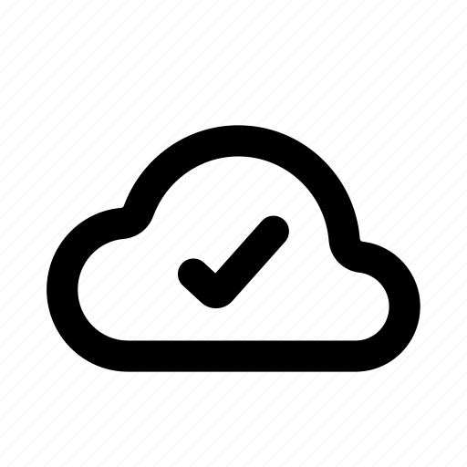 Cloud check, user interface, cloud-service, cloud-data, cloud-storage icon - Download on Iconfinder
