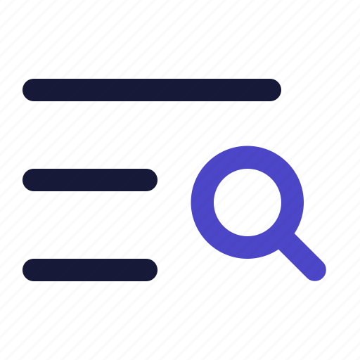 Search, list, magnifying, glass, loupe, magnifier icon - Download on Iconfinder