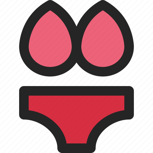Bikini, swimming, underwear, bra, lingerie, garment, dress icon - Download on Iconfinder