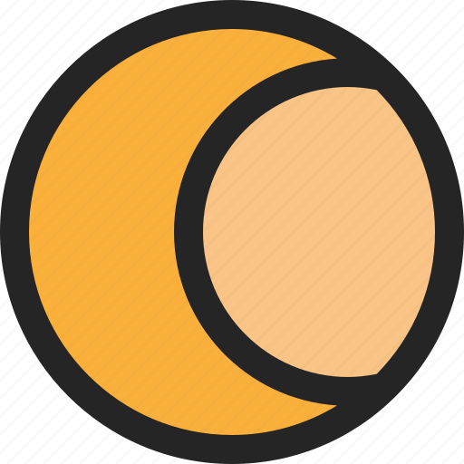 Moon, crescent, lunar, night, full, dark, nature icon - Download on Iconfinder