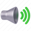 speaker, on, volume, megaphone, multimedia, sound, audio, loudspeaker