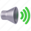 speaker, on, volume, megaphone, multimedia, sound, audio, loudspeaker 