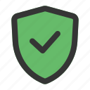 protection, verified, security, shield, ui