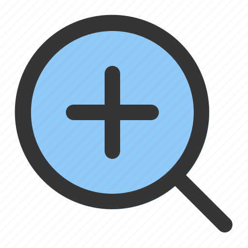 Zoom, in, magnifying, glass, loupe, lens, ui icon - Download on Iconfinder