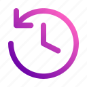 history, recent, reduce, time, restore, ui