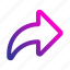 share, forward, next, send, ui 