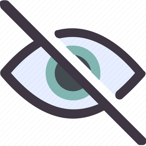 Eye, retina, slash, visible icon - Download on Iconfinder