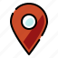 location, pin, place, point 