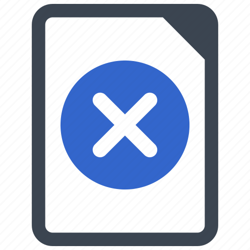 Cancel, cross, delete, document, file, remove icon - Download on Iconfinder