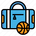 sports, bag, sport, basketball, duffle, baggage, luggage, ball, basket ball