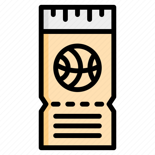 Ticket, ball, basketball, coupon, match, game, sport icon - Download on Iconfinder