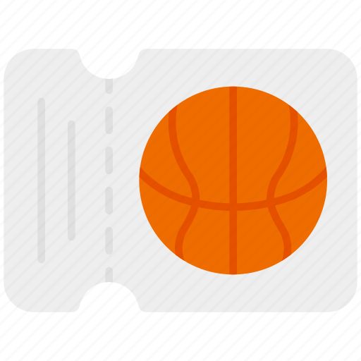 Ticket, game, coupon, pass, basketball, sport, ball icon - Download on Iconfinder
