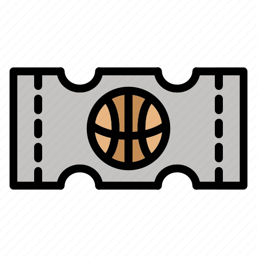 Basketball ticket, ticket, sport, basketball, game, ball, sports icon - Download on Iconfinder