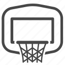 backboard, basket, basketball, basketball hoop, hoop, sport