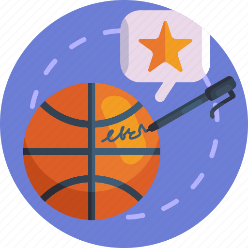 Sign, ball, autograph, basketball icon - Download on Iconfinder