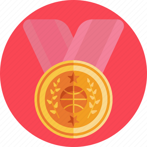 Reward, prize, gold medal, basketball, round medal, award, medal icon - Download on Iconfinder