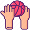 assist, basketball, hand