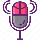 basketball, microphone, podcast