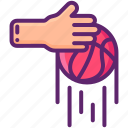basketball, dribbling, hand