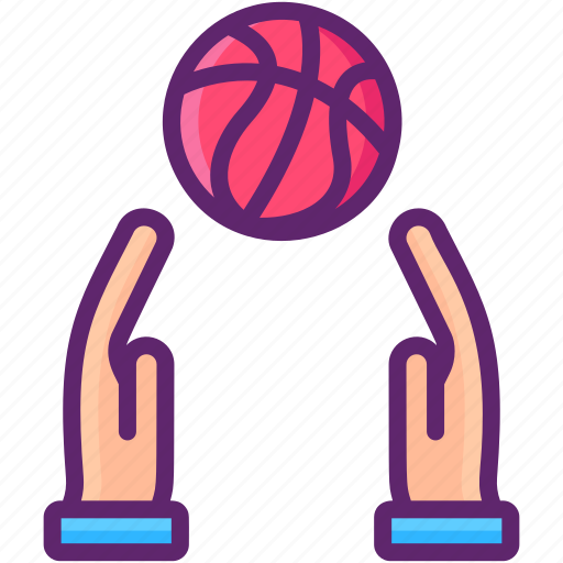 Ball, basketball, hands, jump icon - Download on Iconfinder