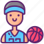 basketball, male, player 