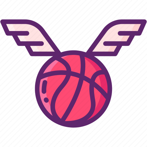 Ball, basketball, flying, wing icon - Download on Iconfinder