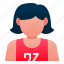 player, avatar, woman, female, basketball, game, people 