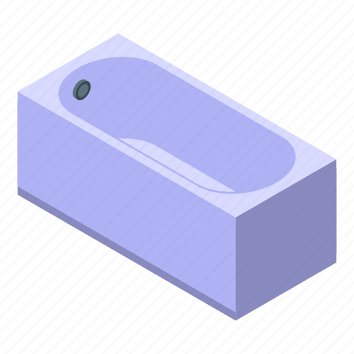 Ceramic, bathtub, isometric icon - Download on Iconfinder
