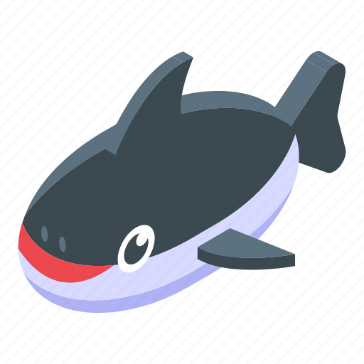 Dolphin, bath, toy, isometric icon - Download on Iconfinder