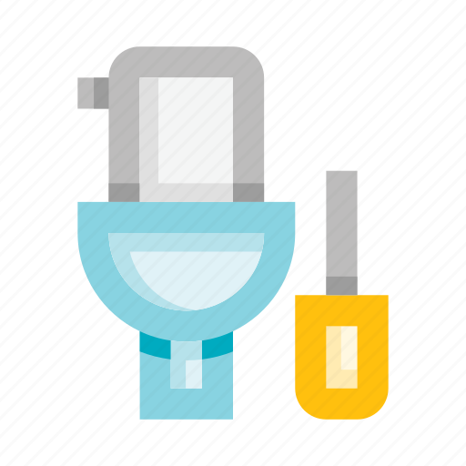 Wc, brush, bathroom, toilet bowl icon - Download on Iconfinder
