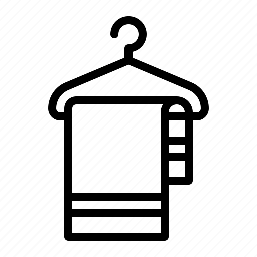 Towel, hanger, bathroom, wellness, hygiene icon - Download on Iconfinder