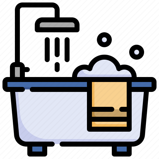 Bathtub, furniture, and, household, hygienic, hygiene, washing icon - Download on Iconfinder