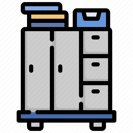 Closet, locker, wardrobe, furniture, and, household, dresser icon - Download on Iconfinder