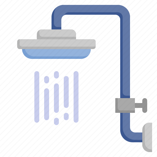 Shower, water, bathroom, head, furniture, and, household icon - Download on Iconfinder