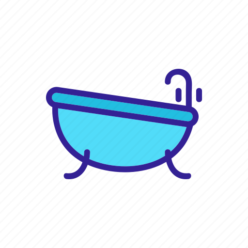 Bath, bathtube, contour, silhouette icon - Download on Iconfinder