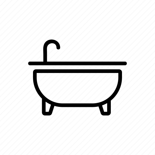 Bath, bathtube, contour, shower, silhouette icon - Download on Iconfinder