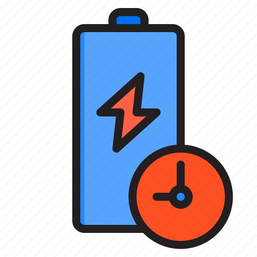 Battery, electricity, time, charge, energy icon - Download on Iconfinder