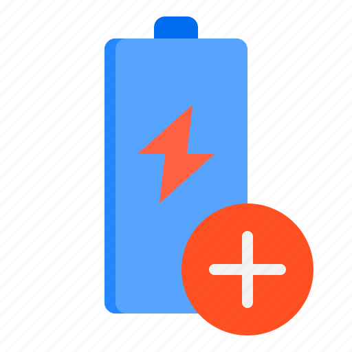 Battery, electricity, plus, charge, power icon - Download on Iconfinder